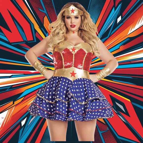 Wonderful Sweetheart 3Pc Costume Women Plus Size 5X Roleplay Cosplay Dress - Picture 1 of 9